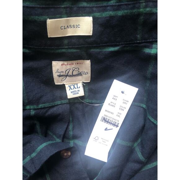 New j.Crew Brushed Twill Classic Button Down Shirt Multi Color Size XXL Mens - Picture 6 of 11
